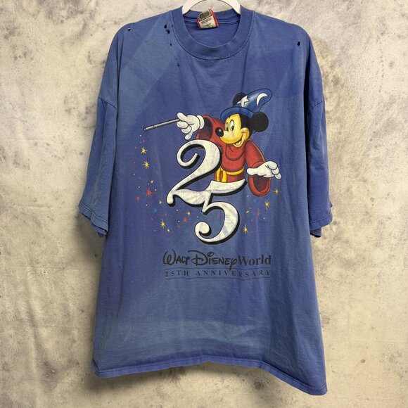 Vintage Disney Fantasia T Shirt Mens One Size Fits All Walt Disney World 90s - Picture 1 of 15